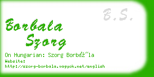 borbala szorg business card